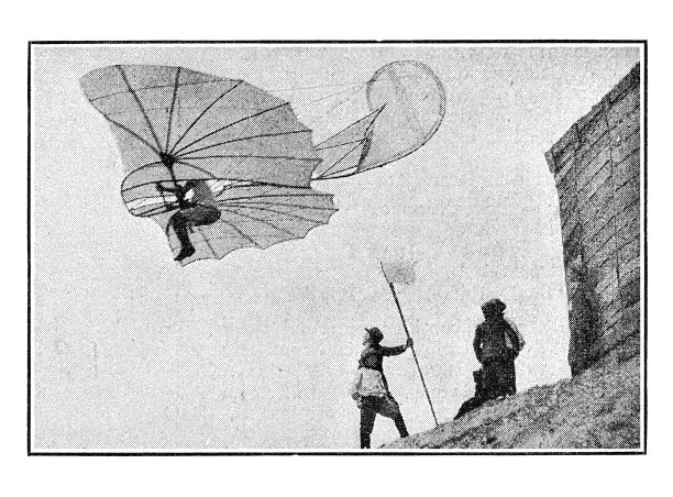 奥托·利连塔尔1893年在德国首次驾驶飞行器飞行图片下载