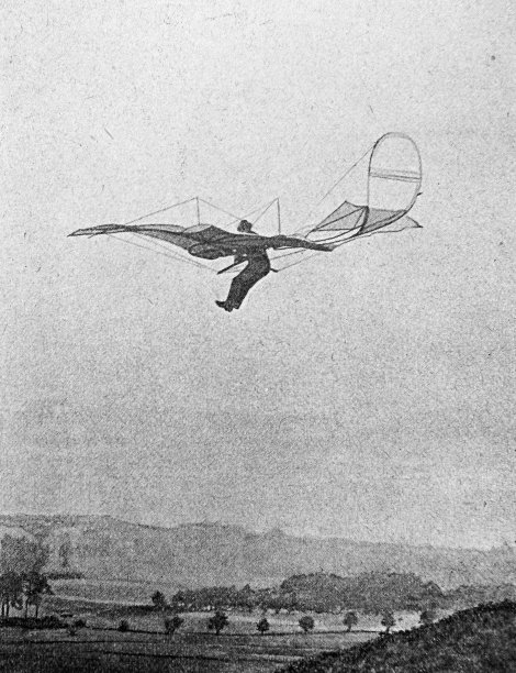 第一次试飞，悬挂式滑翔机图片下载