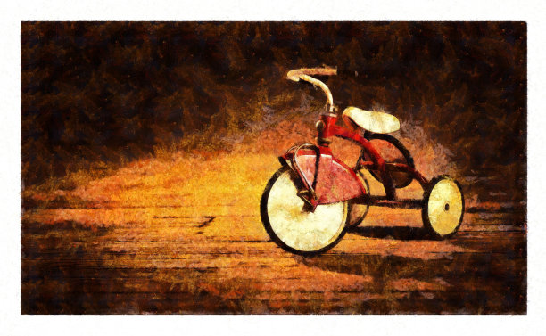 老式三轮车-数字操作图片下载