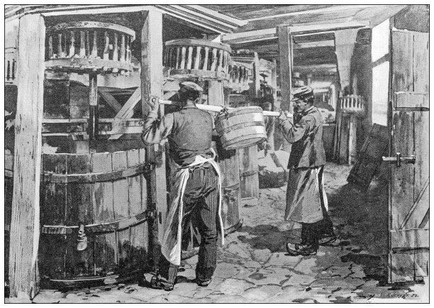 古玩形象:高岭土工业，豪华轿车，磨坊图片下载