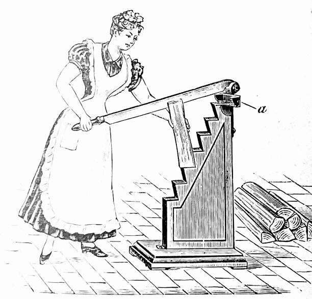 伐木机，女仆在工作图片下载