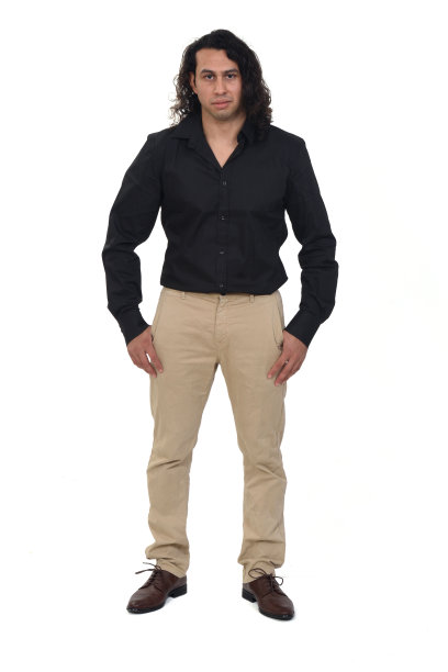 一个孤立在白色背景中的人图片下载