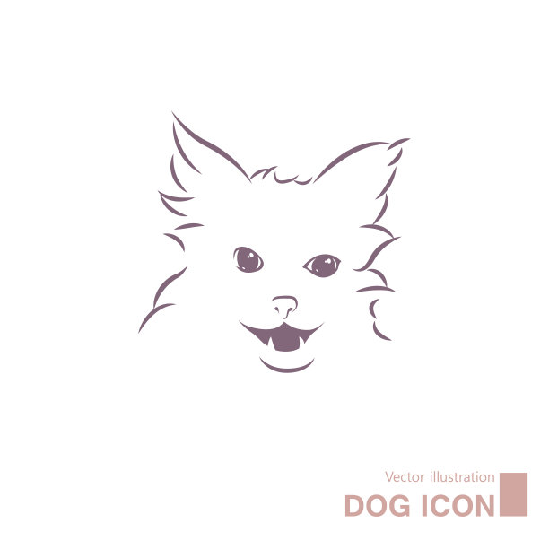 矢量绘制的狗。图片下载