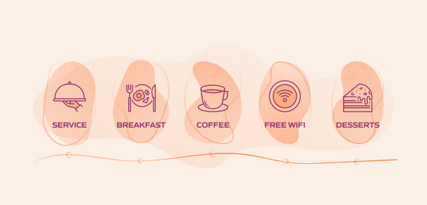 餐厅，食品和饮料相关的过程信息图表模板。过程时间图。使用线性图标的工作流布局图片下载