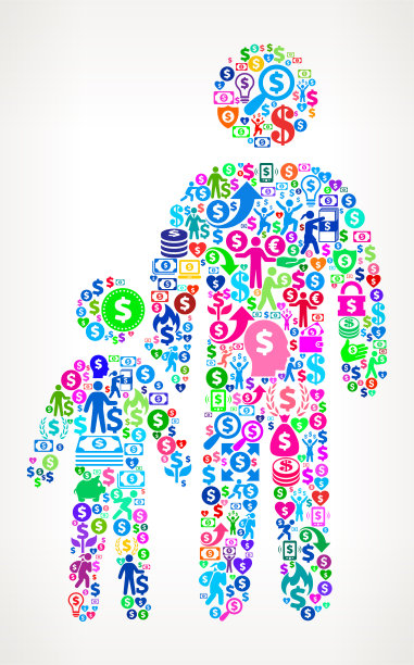 家庭金钱矢量图标模式图片下载