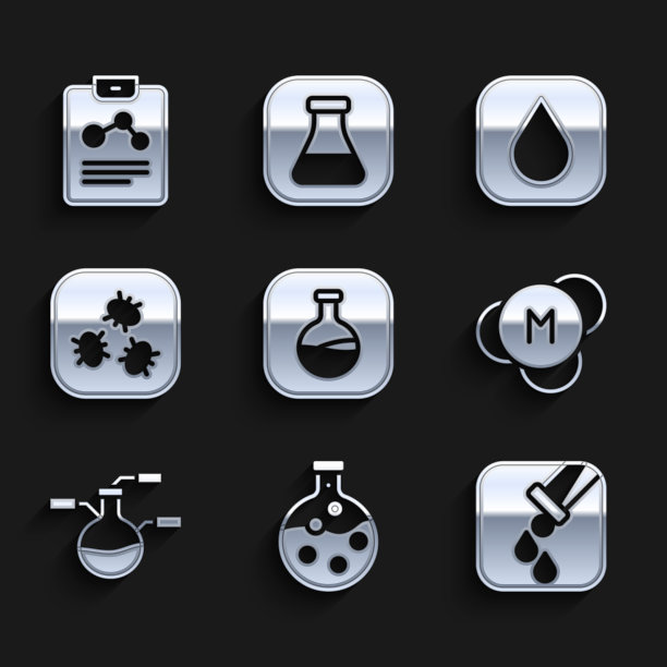 设置试管和烧瓶分子细菌水图片下载