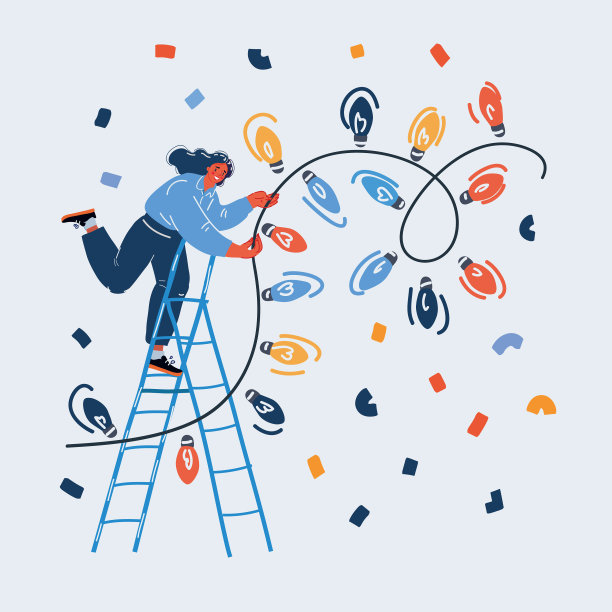 女人装饰圣诞节图片下载