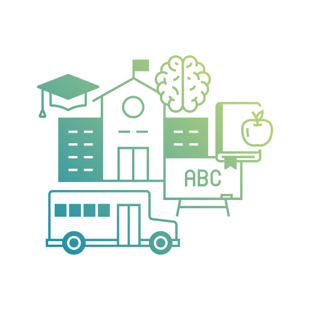 插画教育与学校观念之向量集。线条艺术风格背景设计网页，横幅，海报，印刷等。矢量插图。图片下载