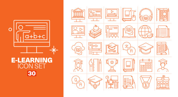 E-Learning Line图标集图片下载