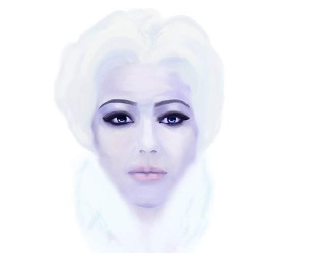 一个蓝眼睛金发女人的肖像图片下载