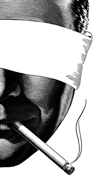 蒙上眼睛的人吸烟图片下载