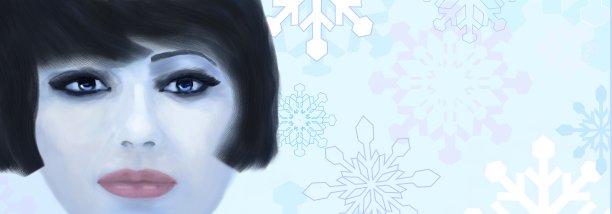 女性肖像的冷色图片下载