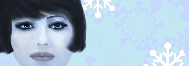 女性肖像的冷色图片下载