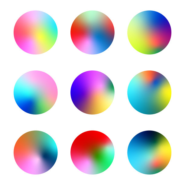 一套彩色渐变按钮图片下载