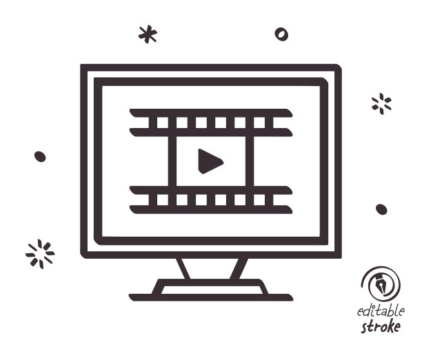 有趣的线条插图视频质量图片下载