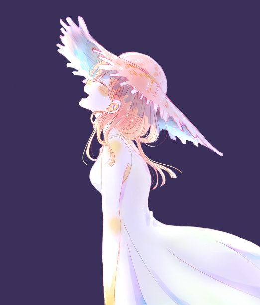 戴草帽的快乐女人图片下载