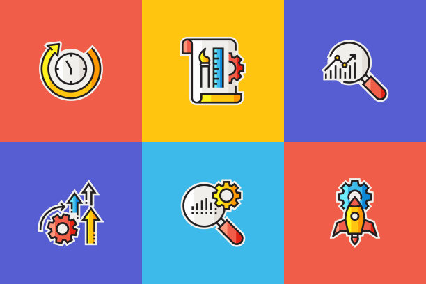 产品管理平面线图标，轮廓向量符号插图。图片下载