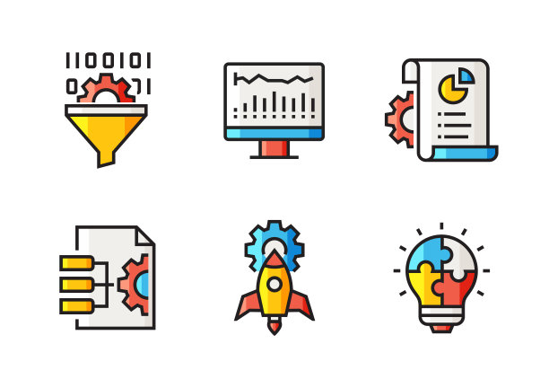产品管理平面线图标，轮廓向量符号插图。图片下载