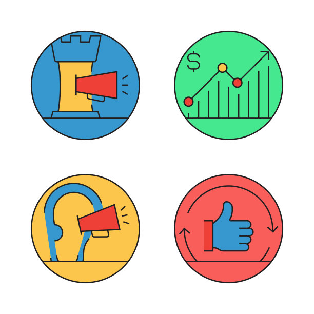 产品管理平面线图标，轮廓向量符号插图。图片下载