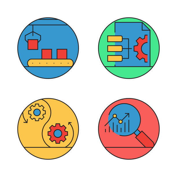 产品管理平面线图标，轮廓向量符号插图。图片下载