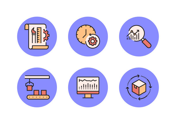 产品管理平面线图标，轮廓向量符号插图。图片下载