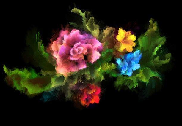 花卉画背景图片下载