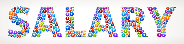 薪资积极生活方式健康矢量按钮。图片下载