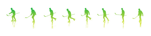 冰球运动员在结冰的池塘上滑冰的连续系列比赛图片下载