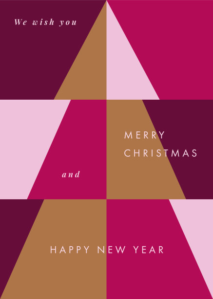 圣诞贺卡与风格圣诞树。图片下载