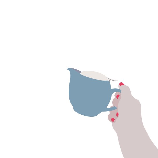 带有手形图标的茶壶图片下载