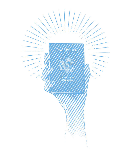 手拿着护照图片下载