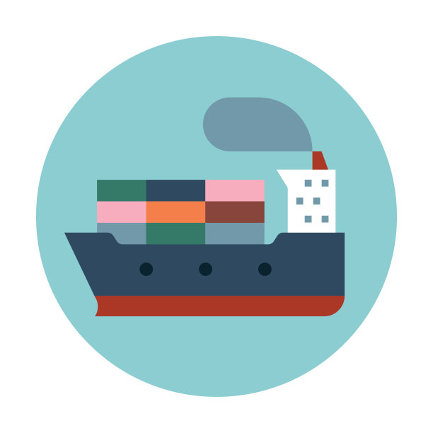 集装箱船几何圆形图标图片下载