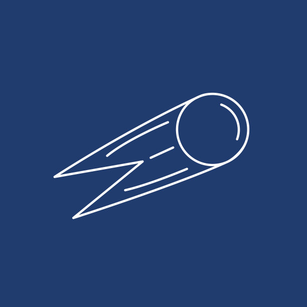 流星-可爱的细线天文图标图片下载