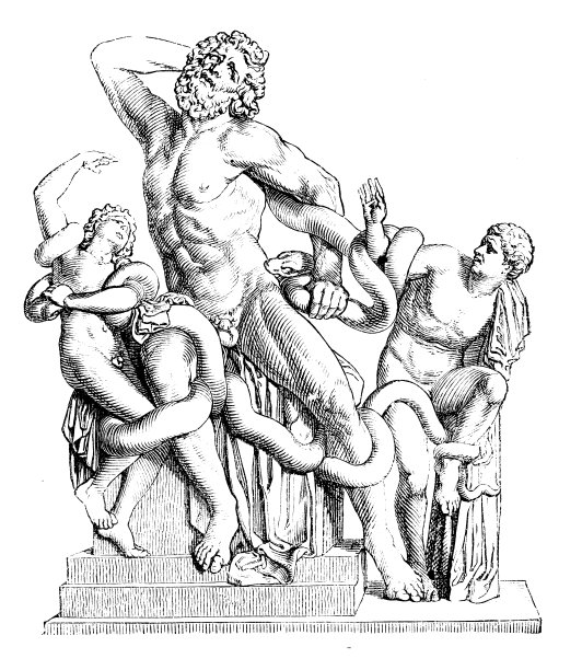 古董插图:拉奥孔雕像图片下载