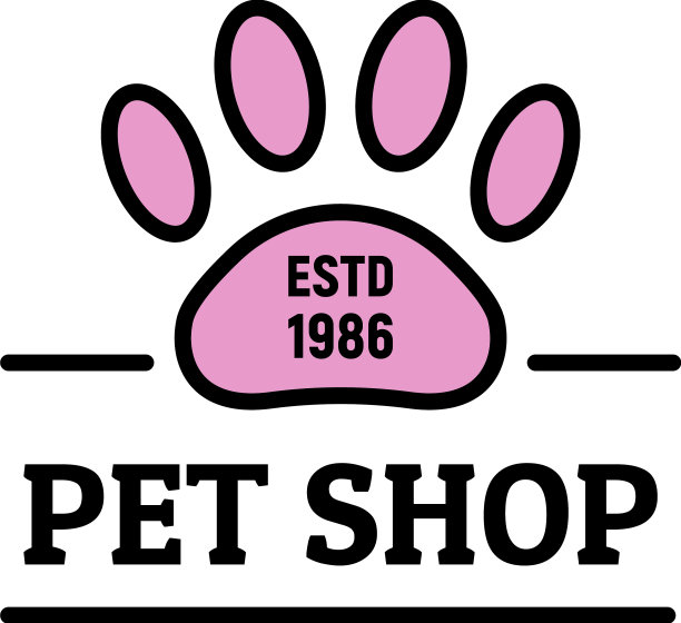城市宠物店标识轮廓风格图片下载