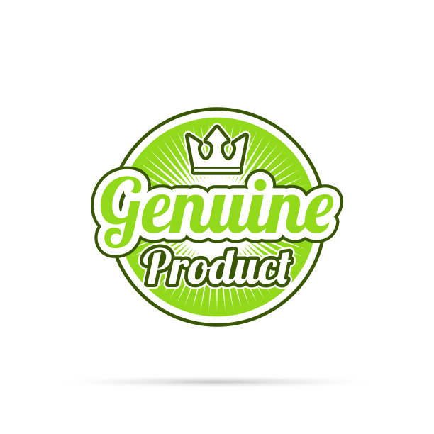 时尚绿色徽章-正品图片下载