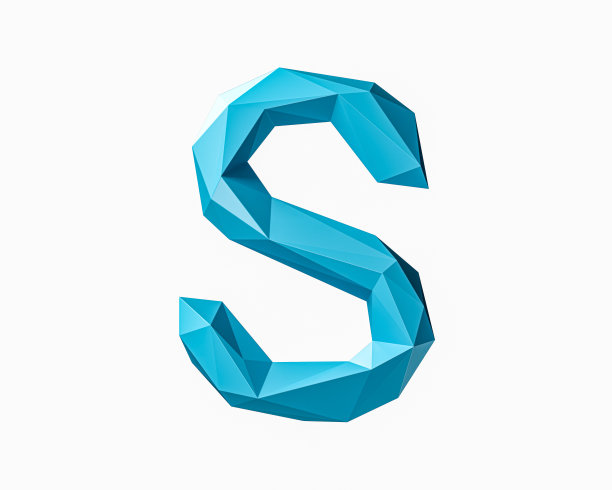 字母由低聚蓝材料制成图片下载