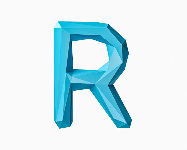 字母由低聚蓝材料制成图片下载