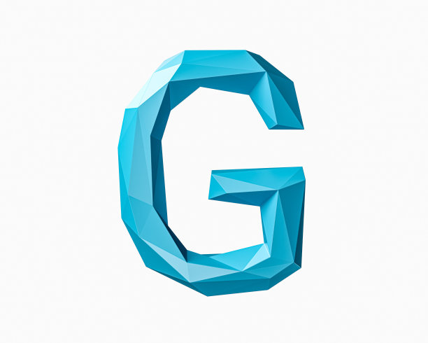 字母由低聚蓝材料制成图片下载