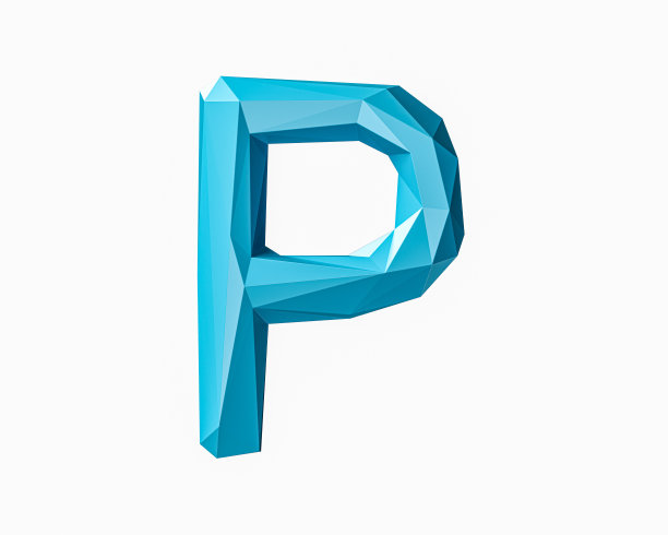 字母由低聚蓝材料制成图片下载