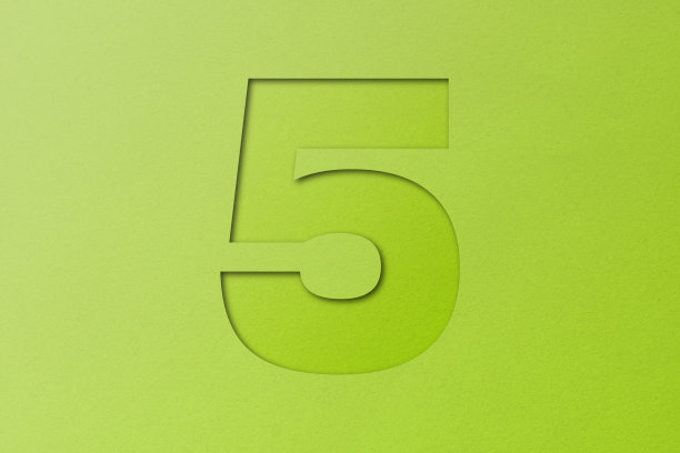 绿纸，纸字体，5号图片下载