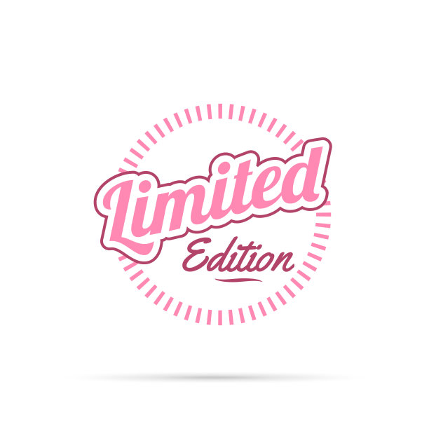 时尚粉色徽章-限量版图片下载