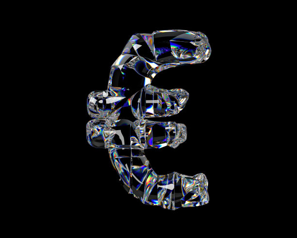 符号由天然透明的钻石状材料制成图片下载