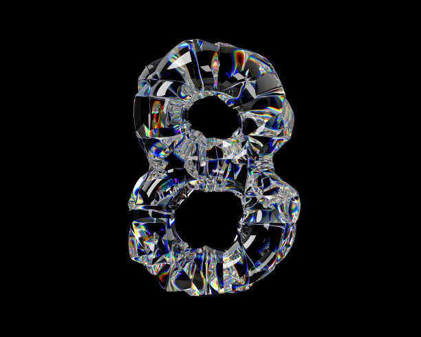 由天然透明钻石状材料制成的手指图片下载