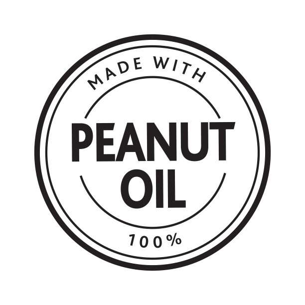 以花生油制作，100%圆邮票设计图片下载