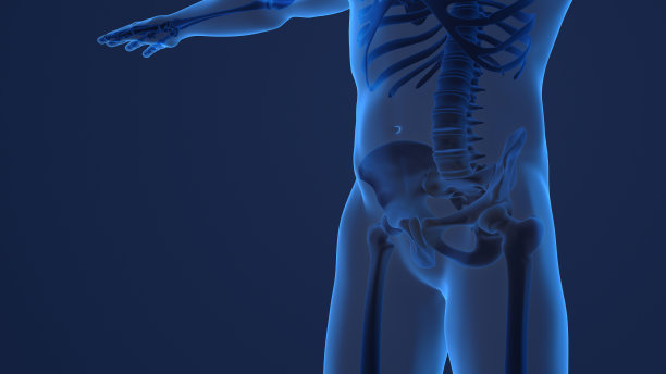 疼痛的骨盆和颈椎医学背景图片下载