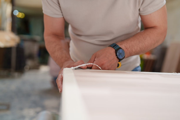 木工车间打磨木材图片下载