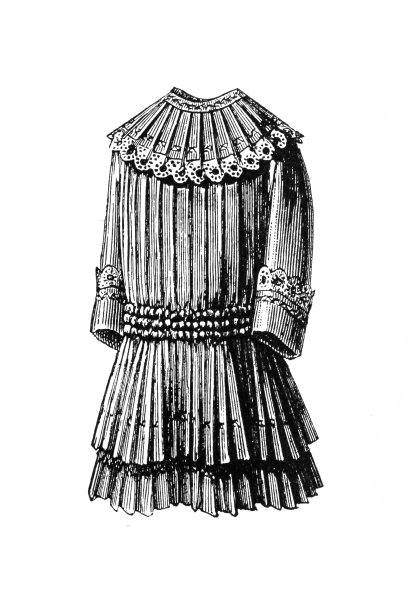小女孩的服装，19世纪的时尚图片下载