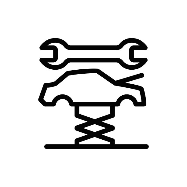 汽车车身维修线图标图片下载