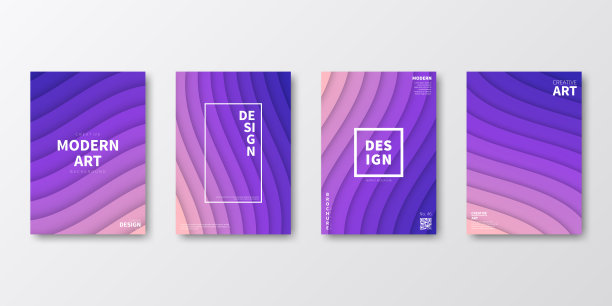 宣传册模板排版，紫色封面设计，商业年报，传单，杂志图片下载